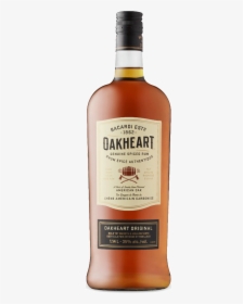 Bacardi Oakheart Spiced Rum - Glass Bottle, HD Png Download, Transparent PNG