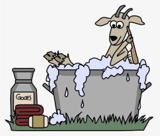 Dog In Tub Clipart - Goat Milk Clip Art Free, HD Png Download, Transparent PNG