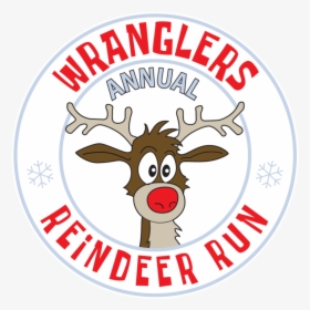 3rd Annual Wrangler Reindeer Run 1k And 5k Race - Cartoon, HD Png Download, Transparent PNG
