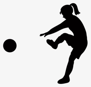 Soccer Silhouette Png - Person Kicking A Soccer Ball Clipart, Transparent Png, Transparent PNG