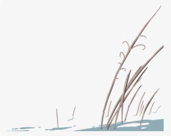 Illustration Of Tall Dead Grass In The Foreground - Narrow-body Aircraft, HD Png Download, Transparent PNG