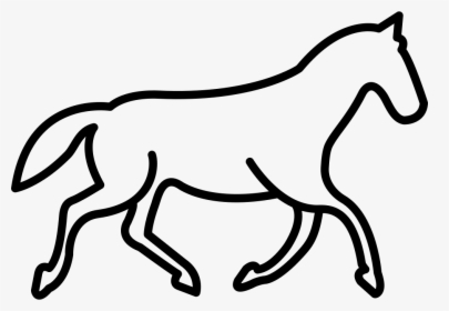Transparent Horse Clipart Outline - Horse Icon Outline, HD Png Download, Transparent PNG