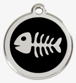 Black Fish Skeleton Pet Tag - Fish Bones, HD Png Download, Transparent PNG