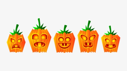 Selection Of Halloween Pumpkin Vector Illustration - Carved Pumpkins Clipart, HD Png Download, Transparent PNG