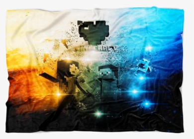 Minecraft Fleece Blanket Minecraft Love Commando Black - Poster, HD Png Download, Transparent PNG