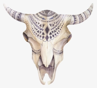 Transparent Animal Skull Png - Boho Skull Clipart Transparent, Png Download, Transparent PNG