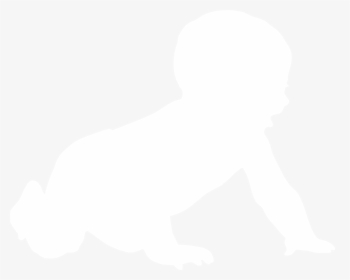 Baby Crawling Silhouette White, HD Png Download, Transparent PNG