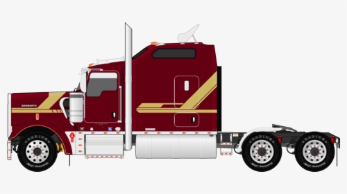 Clip Art Freeuse Download W L Sleeper Class Tractor - Drawings Of Kenworth Trucks, HD Png Download, Transparent PNG