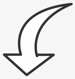 White Curved Arrow Png Download, Transparent Png, Transparent PNG