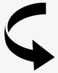 Curved Arrow Image - Curved Arrow Icon Png, Transparent Png, Transparent PNG