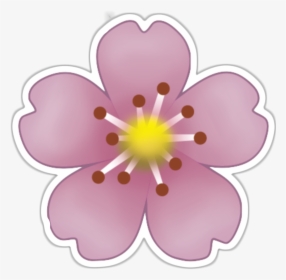 Transparent Pink Flower Png Tumblr - Pink Flower Emoji Sticker, Png Download, Transparent PNG