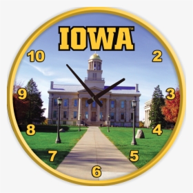 Iowa Hawkeyes 17 Inch Team Disc Wall Clock Old Capitol - Iowa Old Capitol Building, HD Png Download, Transparent PNG