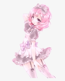 Pink Hair Anime Girl Maid , Png Download - Anime Pink Gif Png, Transparent Png, Transparent PNG