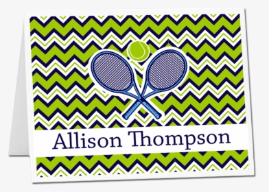 Personalized Chevron Tennis Stationery   Title Personalized - Textile, HD Png Download, Transparent PNG