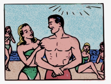 Beach People - 1950s, HD Png Download, Transparent PNG