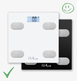 White Black - Fit 2 Live Smart Digital Weight Scale, HD Png Download, Transparent PNG