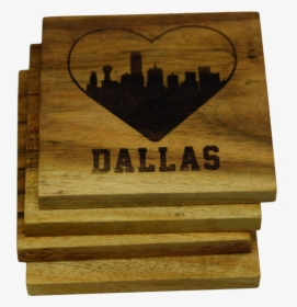I Love Dallas Texas Skyline Coaster - Plywood, HD Png Download, Transparent PNG