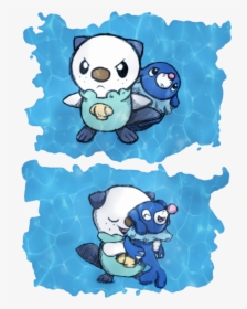 Awww You Go Oshawott Protect Poor Popplio From The - Video Game, HD Png Download, Transparent PNG