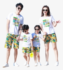 Kids Family Outfits Short Sleeve T Shirt Casual Color - Vacation, HD Png Download, Transparent PNG