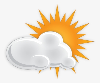 Sun And Clouds Clipart 11, Buy Clip Art - Slightly Cloudy, HD Png Download, Transparent PNG