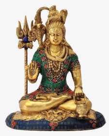 Lord Shiva Statue In Brass, HD Png Download, Transparent PNG