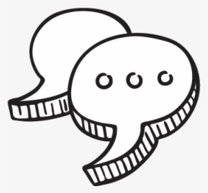 Icon Of A Chat Bubble - Line Art, HD Png Download, Transparent PNG