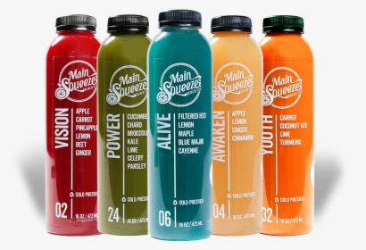 Types Of Main Squeeze Juices Offered By Main Squeeze - Juice, HD Png Download, Transparent PNG