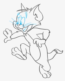 How To Draw Tom From Tom And Jerry - Line Art, HD Png Download, Transparent PNG