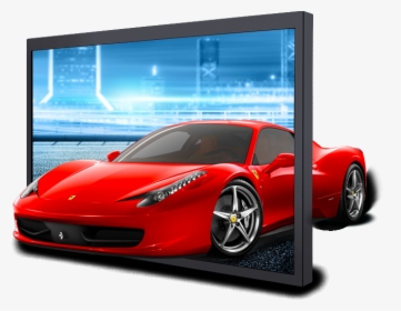 22/32/43 Inch Wall Mounted Vertical Advertising Display - Ferrari F 458, HD Png Download, Transparent PNG