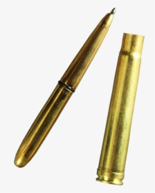 375 Mag Brass Bullet Pen Black Ink - Pen, HD Png Download, Transparent PNG