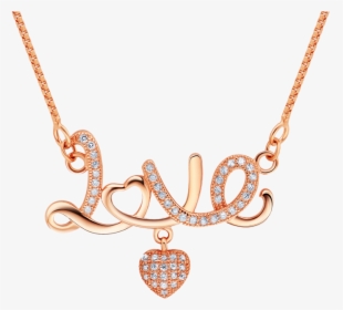 Love Pendant Png Image - Transparent Heart Necklace Png, Png Download, Transparent PNG