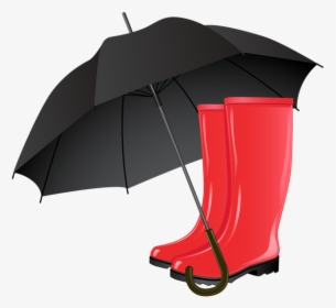 Rain Boots And Umbrella Clipart, HD Png Download, Transparent PNG