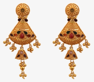 Png Jewellers Earrings - Gold Earrings Jhumka Design, Transparent Png, Transparent PNG