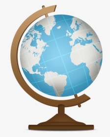 Globe Geography Clipart Computer Icons Clip Art - Globe On A Stand Vector, HD Png Download, Transparent PNG