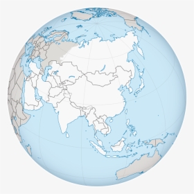 Asia On The Globe - Asia Map, HD Png Download, Transparent PNG