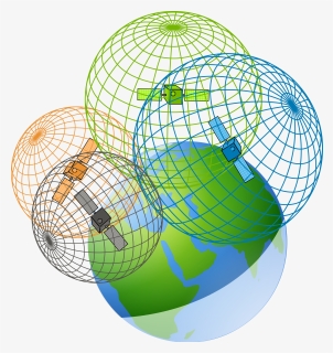 Gps Satellites - Trilateration - Trilateration Gps Gif, HD Png Download, Transparent PNG