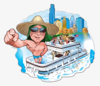 Lake Travis Party Barge/pontoon Boat Rentals With Good - Cartoon, HD Png Download, Transparent PNG