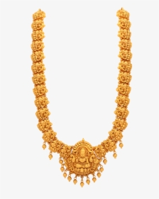 Antique Mahalakshmi Gold Haram - Gold Haram, HD Png Download ...