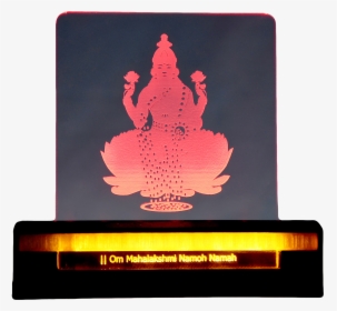 Om Mahalakshmi Namoh Namah 3d Acrylic Dual Led   Data-zoom - Amber, HD Png Download, Transparent PNG