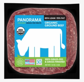 The Front Label Of Panorama Meats Beef Says The Product - Grass Fed Beef Usa Label, HD Png Download, Transparent PNG