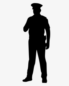 Police Officer Silhouette 6 - Transparent Background Man Silhouette Transparent, HD Png Download, Transparent PNG