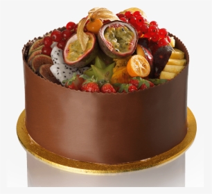 Modern Christmas Cake With Order Online Fresh Handmade - Chocolates And Exotic Fruit, HD Png Download, Transparent PNG