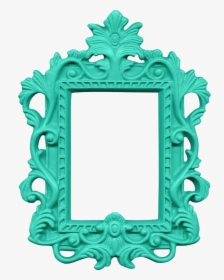 Cadre Png, Tube - Blue Mirror Frame Png, Transparent Png, Transparent PNG