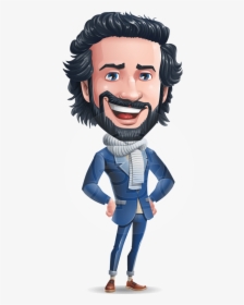 Stylish Man Cartoon Character - Cartoon Characters Male Png, Transparent Png, Transparent PNG