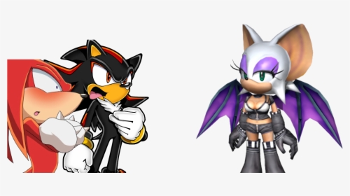 Shadow Sonic X Rouge , Png Download - Shadow The Hedgehog Rouge, Transparent Png, Transparent PNG