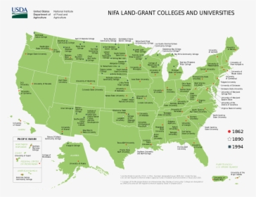 Land Grant Colleges Map, HD Png Download, Transparent PNG
