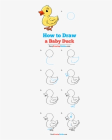 How To Draw Baby Duck - Draw A Baby Duck, HD Png Download, Transparent PNG