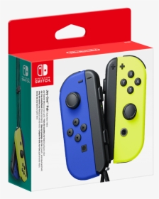Nintendo Switch Joy Con Pair Blueyellow - Nintendo Switch Joy Con Blue And Yellow, HD Png Download, Transparent PNG