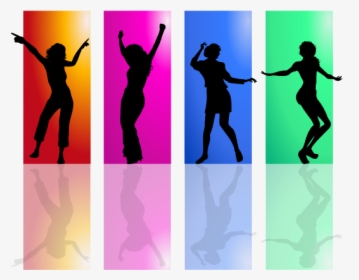 Colorful Dancing Women Silhouette - Transparent Silhouette Dance Png, Png Download, Transparent PNG