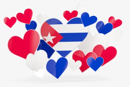 Flying Heart Stickers - Cuban Flag Hart Png, Transparent Png, Transparent PNG